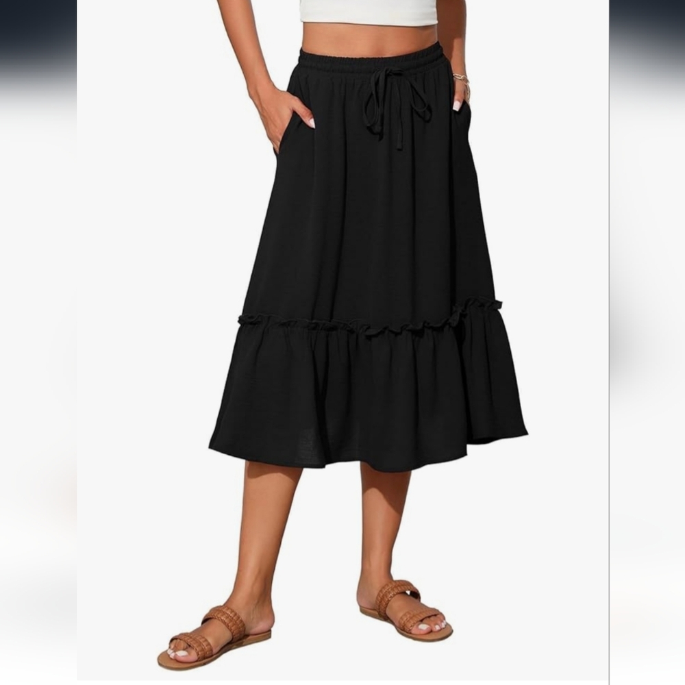 Witsmile Black Pull on Skirt Small